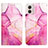 Custodia Portafoglio In Pelle Fantasia Modello Cover con Supporto YB4 per Motorola Moto G53j 5G Rosa Caldo