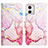 Custodia Portafoglio In Pelle Fantasia Modello Cover con Supporto YB4 per Motorola Moto G73 5G Rosa