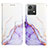 Custodia Portafoglio In Pelle Fantasia Modello Cover con Supporto YB4 per Motorola Moto G84 5G Viola