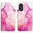 Custodia Portafoglio In Pelle Fantasia Modello Cover con Supporto YB4 per Oppo A18 Rosa Caldo