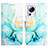 Custodia Portafoglio In Pelle Fantasia Modello Cover con Supporto YB4 per Xiaomi Mi 12 Lite NE 5G Verde