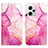 Custodia Portafoglio In Pelle Fantasia Modello Cover con Supporto YB4 per Xiaomi Redmi Note 12 Pro+ Plus 5G Rosa Caldo