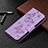 Custodia Portafoglio In Pelle Farfalla Cover con Supporto B01F per Huawei Honor X7a Lavanda