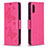 Custodia Portafoglio In Pelle Farfalla Cover con Supporto B01F per Samsung Galaxy A02 Rosa Caldo