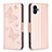 Custodia Portafoglio In Pelle Farfalla Cover con Supporto B01F per Samsung Galaxy A04 4G Oro Rosa