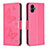 Custodia Portafoglio In Pelle Farfalla Cover con Supporto B01F per Samsung Galaxy A04 4G Rosa Caldo