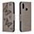 Custodia Portafoglio In Pelle Farfalla Cover con Supporto B01F per Samsung Galaxy A10s Grigio