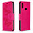 Custodia Portafoglio In Pelle Farfalla Cover con Supporto B01F per Samsung Galaxy A10s Rosa Caldo