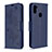 Custodia Portafoglio In Pelle Farfalla Cover con Supporto B01F per Samsung Galaxy A11 Blu