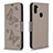 Custodia Portafoglio In Pelle Farfalla Cover con Supporto B01F per Samsung Galaxy A11 Grigio