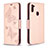 Custodia Portafoglio In Pelle Farfalla Cover con Supporto B01F per Samsung Galaxy A11 Oro Rosa