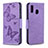 Custodia Portafoglio In Pelle Farfalla Cover con Supporto B01F per Samsung Galaxy A20 Lavanda