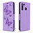 Custodia Portafoglio In Pelle Farfalla Cover con Supporto B01F per Samsung Galaxy A21 Lavanda