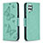 Custodia Portafoglio In Pelle Farfalla Cover con Supporto B01F per Samsung Galaxy A22 4G