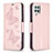 Custodia Portafoglio In Pelle Farfalla Cover con Supporto B01F per Samsung Galaxy A22 4G Oro Rosa