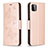 Custodia Portafoglio In Pelle Farfalla Cover con Supporto B01F per Samsung Galaxy A22 5G Oro Rosa