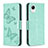 Custodia Portafoglio In Pelle Farfalla Cover con Supporto B01F per Samsung Galaxy A23 5G SC-56C Verde