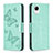 Custodia Portafoglio In Pelle Farfalla Cover con Supporto B01F per Samsung Galaxy A23s Verde