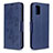 Custodia Portafoglio In Pelle Farfalla Cover con Supporto B01F per Samsung Galaxy A31 Blu