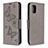 Custodia Portafoglio In Pelle Farfalla Cover con Supporto B01F per Samsung Galaxy A31 Grigio