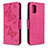 Custodia Portafoglio In Pelle Farfalla Cover con Supporto B01F per Samsung Galaxy A31 Rosa Caldo