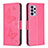 Custodia Portafoglio In Pelle Farfalla Cover con Supporto B01F per Samsung Galaxy A33 5G Rosa Caldo