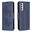 Custodia Portafoglio In Pelle Farfalla Cover con Supporto B01F per Samsung Galaxy A34 5G Blu