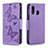 Custodia Portafoglio In Pelle Farfalla Cover con Supporto B01F per Samsung Galaxy A40 Lavanda