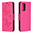 Custodia Portafoglio In Pelle Farfalla Cover con Supporto B01F per Samsung Galaxy A52s 5G Rosa Caldo