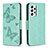 Custodia Portafoglio In Pelle Farfalla Cover con Supporto B01F per Samsung Galaxy A53 5G Verde