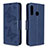 Custodia Portafoglio In Pelle Farfalla Cover con Supporto B01F per Samsung Galaxy A70E Blu