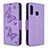 Custodia Portafoglio In Pelle Farfalla Cover con Supporto B01F per Samsung Galaxy A70E Lavanda