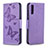 Custodia Portafoglio In Pelle Farfalla Cover con Supporto B01F per Samsung Galaxy A70S Lavanda