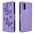 Custodia Portafoglio In Pelle Farfalla Cover con Supporto B01F per Samsung Galaxy A71 4G A715 Lavanda