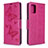 Custodia Portafoglio In Pelle Farfalla Cover con Supporto B01F per Samsung Galaxy A71 4G A715 Rosa Caldo