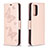 Custodia Portafoglio In Pelle Farfalla Cover con Supporto B01F per Samsung Galaxy A72 4G Oro Rosa