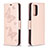 Custodia Portafoglio In Pelle Farfalla Cover con Supporto B01F per Samsung Galaxy A72 5G Oro Rosa