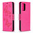 Custodia Portafoglio In Pelle Farfalla Cover con Supporto B01F per Samsung Galaxy A72 5G Rosa Caldo