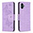 Custodia Portafoglio In Pelle Farfalla Cover con Supporto B01F per Samsung Galaxy F04 Lavanda