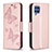 Custodia Portafoglio In Pelle Farfalla Cover con Supporto B01F per Samsung Galaxy M32 4G