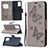 Custodia Portafoglio In Pelle Farfalla Cover con Supporto B01F per Samsung Galaxy Note 20 5G