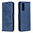 Custodia Portafoglio In Pelle Farfalla Cover con Supporto B01F per Samsung Galaxy S20 FE 4G Blu