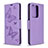 Custodia Portafoglio In Pelle Farfalla Cover con Supporto B01F per Samsung Galaxy S20 Plus Lavanda