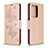 Custodia Portafoglio In Pelle Farfalla Cover con Supporto B01F per Samsung Galaxy S20 Plus Oro Rosa