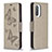 Custodia Portafoglio In Pelle Farfalla Cover con Supporto B01F per Xiaomi Mi 11i 5G Grigio