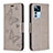 Custodia Portafoglio In Pelle Farfalla Cover con Supporto B01F per Xiaomi Mi 12T Pro 5G Grigio