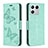 Custodia Portafoglio In Pelle Farfalla Cover con Supporto B01F per Xiaomi Mi 13 Pro 5G Verde