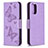 Custodia Portafoglio In Pelle Farfalla Cover con Supporto B01F per Xiaomi Poco M5S Lavanda