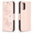 Custodia Portafoglio In Pelle Farfalla Cover con Supporto B01F per Xiaomi Poco M5S Oro Rosa