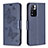 Custodia Portafoglio In Pelle Farfalla Cover con Supporto B01F per Xiaomi Poco X4 NFC Blu